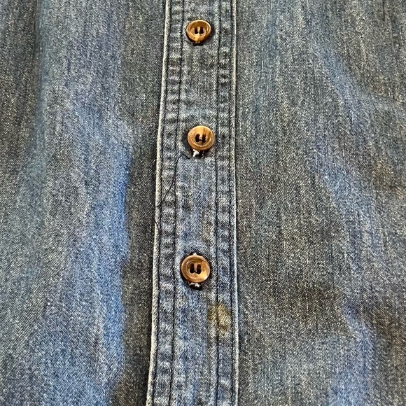 Ralph Lauren Women’s Denim Dress Size 10 VINTAGE Button Front Shoulder Pads 80’s - Picture 15 of 15